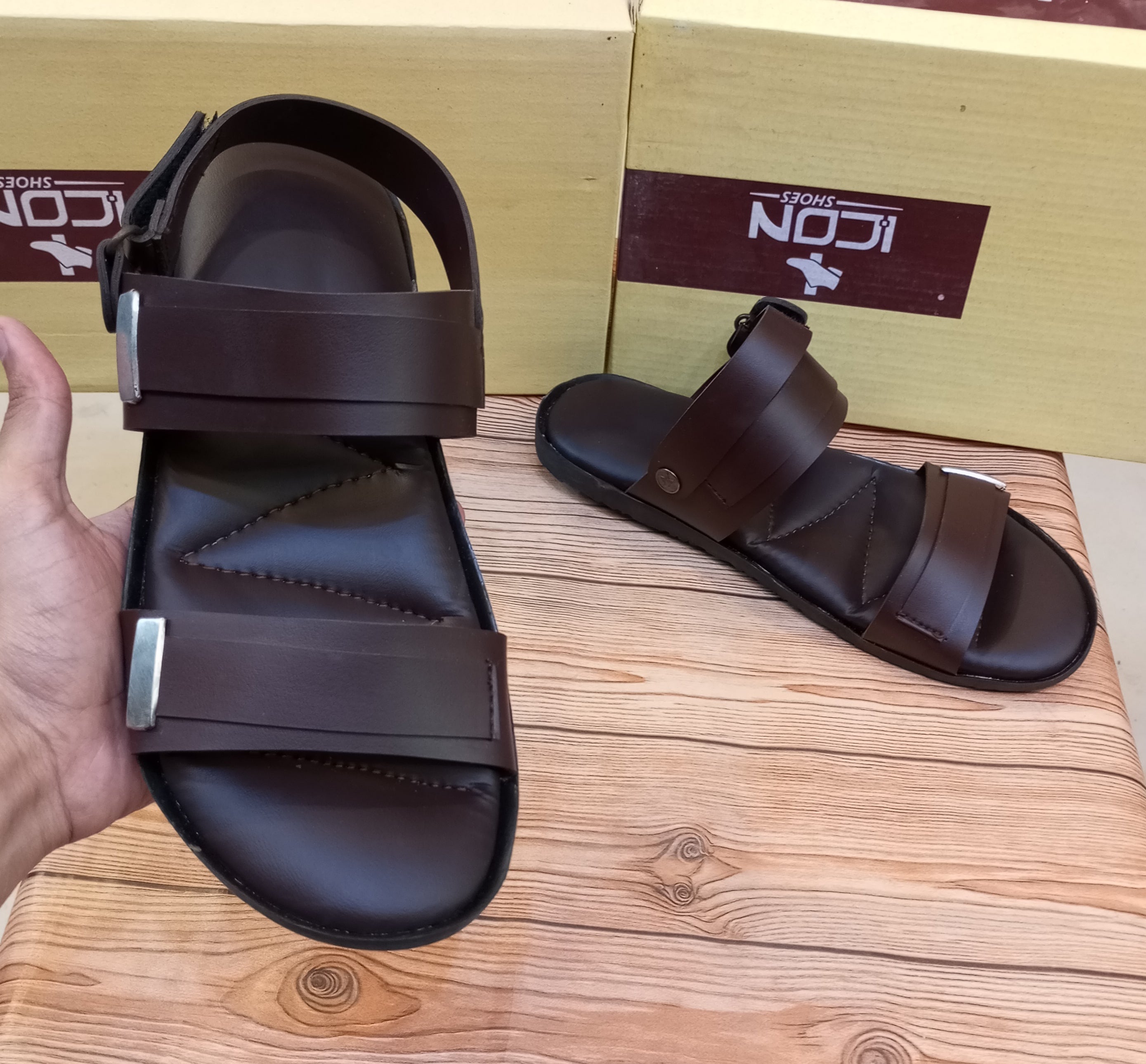 PREMIUM QUALITY 2 IN 1 DOUBLE STEP SANDALS FOR MEN (NEW VARIANT)