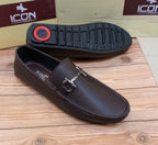 RED CROWN'S PREMIUM QUALITY WRINKLE FREE MOCASSION'S FOR MEN (BROWN)