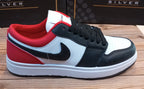 BLACK RED NIKE AIR JORDAN 1 (LOW CUT)