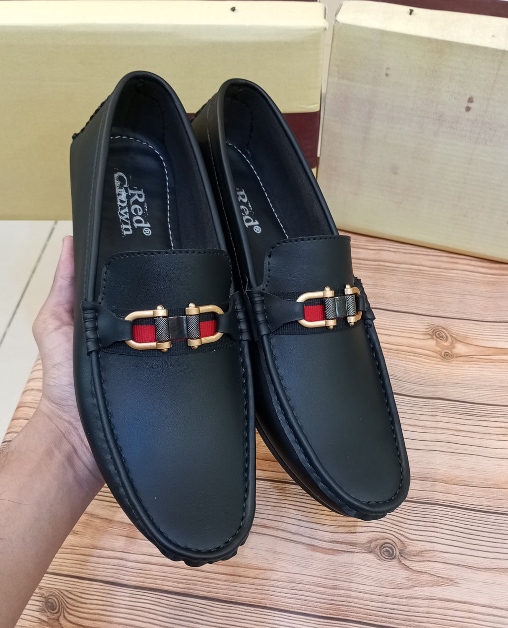 RED CROWN'S PREMIUM QUALITY WRINKLE FREE MOCASSION'S FOR MEN
