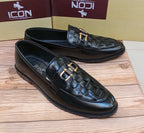 RED CROWN'S PREMIUM QUALITY 100% HANDMADE FORMAL SHOES FOR MEN (BLACK)