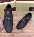 RED CROWN'S PREMIUM QUALITY WRINKLE FREE MOCASSION'S FOR MEN (BROWN)