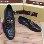 RED CROWN'S PREMIUM QUALITY 100% HANDMADE FORMAL SHOES FOR MEN (BROWN)