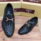 RED CROWN'S PREMIUM QUALITY 100% HANDMADE FORMAL SHOES FOR MEN (BLACK)