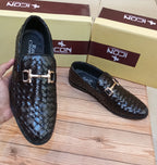 RED CROWN'S PREMIUM QUALITY 100% HANDMADE FORMAL SHOES FOR MEN (BROWN)