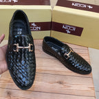 RED CROWN'S PREMIUM QUALITY 100% HANDMADE FORMAL SHOES FOR MEN (BLACK)